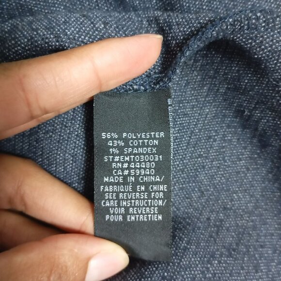 Elwood Sweatshirt Size XL Mens Hoodie Navy & Gray Short Sleeve  Oversized - Picture 4 of 7